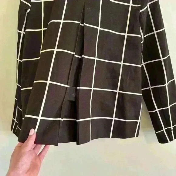 LAUREN RALPH LAUREN Womens Brown Windowpane Plaid Boxy Jacket Career Size Small - Picture 4 of 7